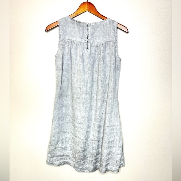 Cynthia Rowley Grey Linen Sleeveless Dress - Picture 2 of 4